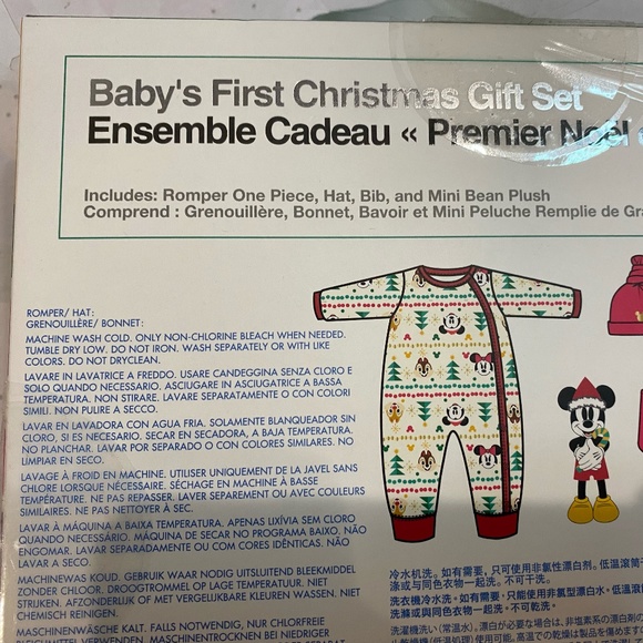 Disney Mickey Mouse Baby's First Christmas Gift Set NWT - Picture 3 of 4